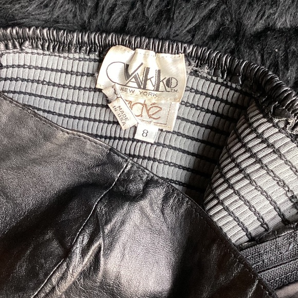 Vakko x Cache Vintage Strapless Leather Dress size 8 black. Vintage - Picture 3 of 3